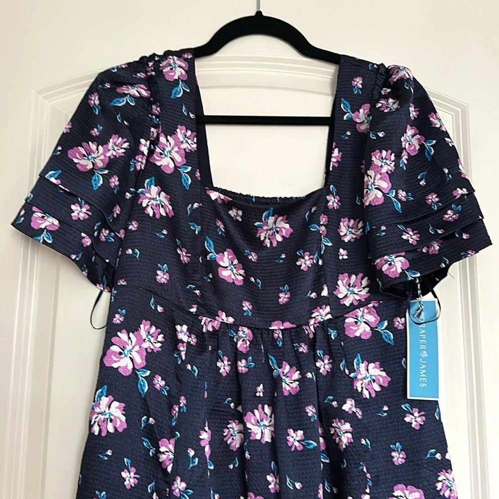 Draper James Crushed Satin Floral Dress - XS
